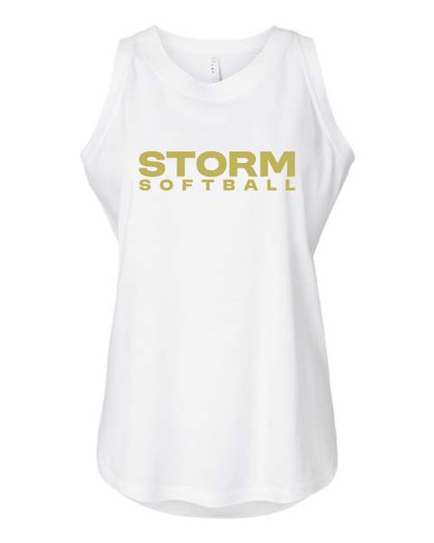 Chan Storm Softball White Tank Top - Girls & Womens Fits