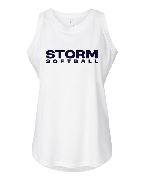 Chan Storm Softball White Tank Top - Girls & Womens Fits