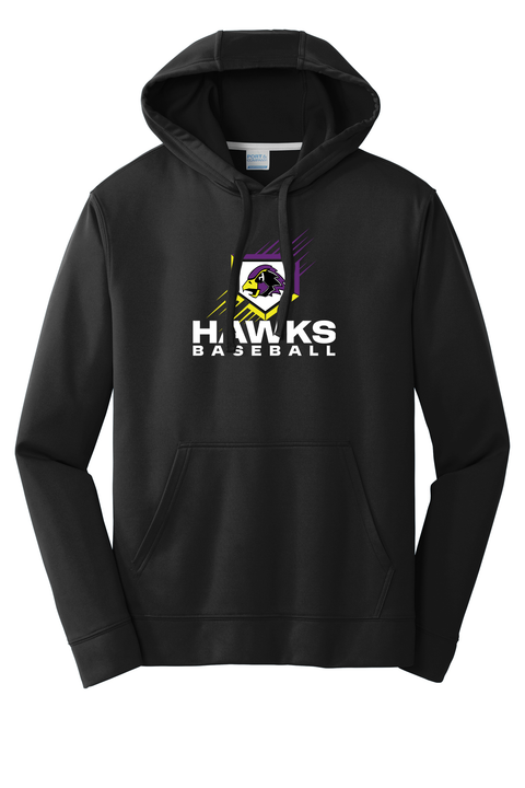 Chaska Hawks Baseball Diamond Black Performance Hoodie - Youth & Adult Sizes