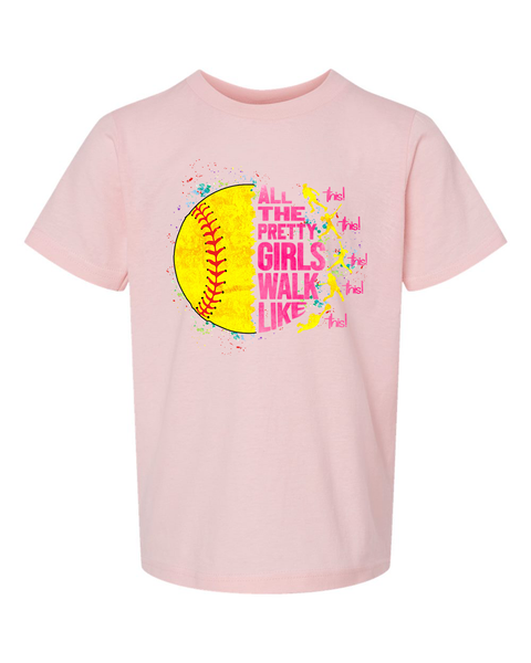 Softball All the Pretty Girls Youth T-Shirt