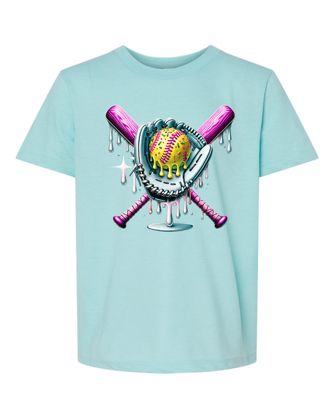 Softball Drip Youth T-Shirt