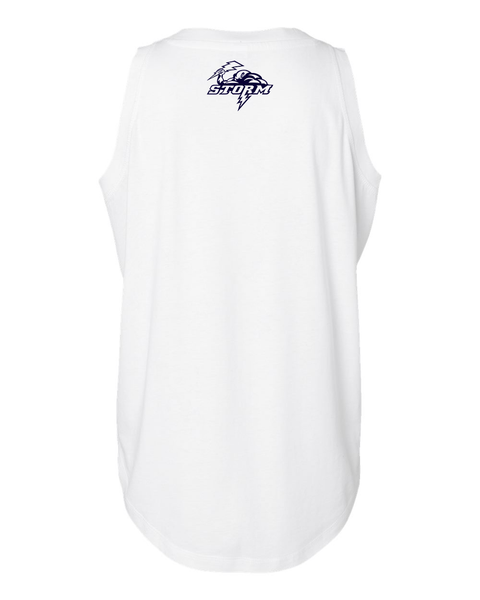 Chan Storm Baseball White Tank Top - Women's Cut