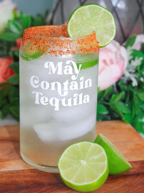 May Contain Tequila | Beer Can Glass | Libbey Glass