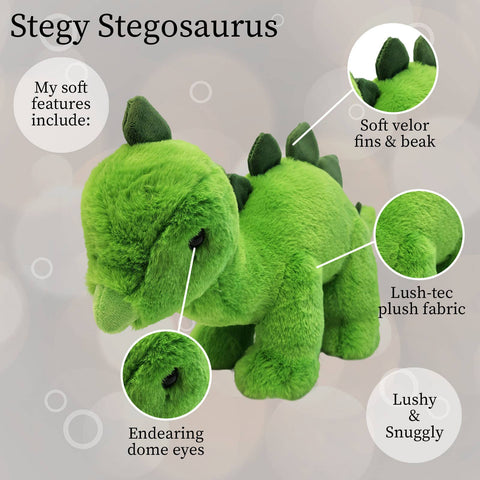World's Softest Baby 16 inch - Green Stegosaurus