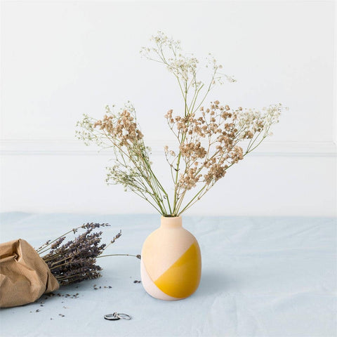 Truu Design Dipped Glaze Bud Vase, 3"D x 4"H