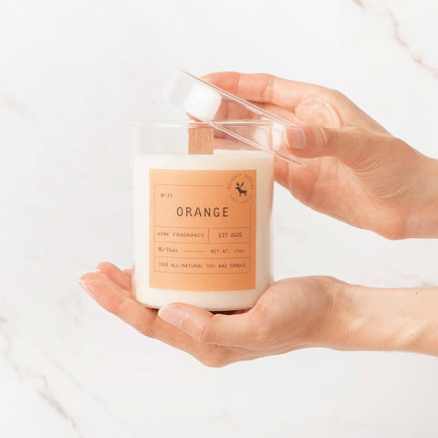 Sweet Orange Signature Soy Wax Candle, 11 oz wood wick