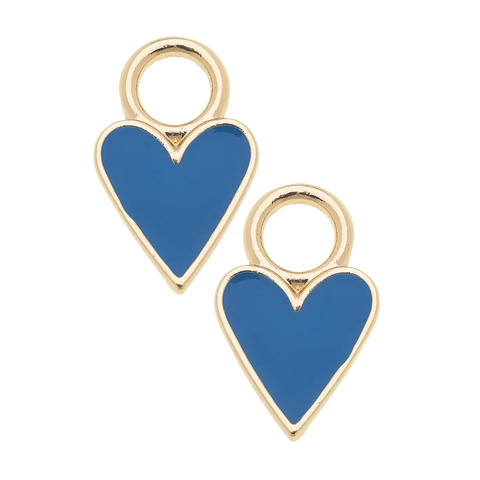 Enamel Heart Huggie Charm (Set of 2)