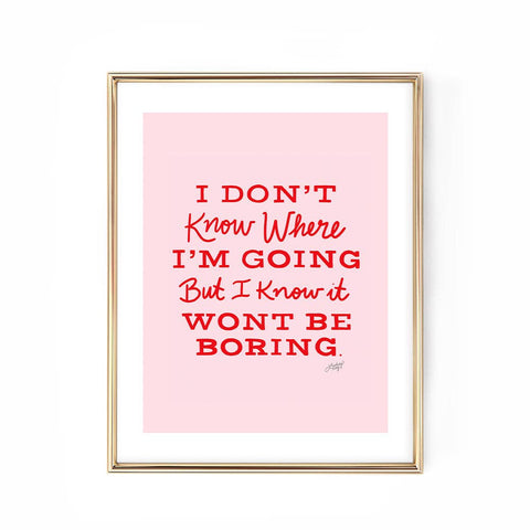 David Bowie Quote (Pink Palette) - Art Print