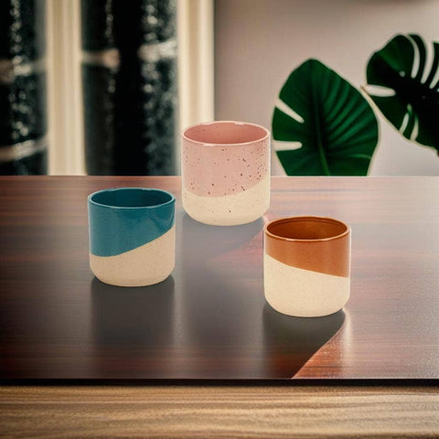 Dipped Glaze Planters/Plant Pots, 5.1"D