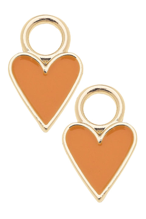 Enamel Heart Huggie Charm (Set of 2)