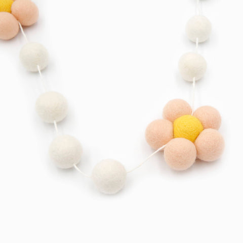 Felt Flower Daisy Flower Pale Peach