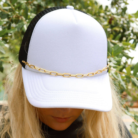 Trucker Hat Chain: 18K Gold PVD Stainless Steel Paperclip