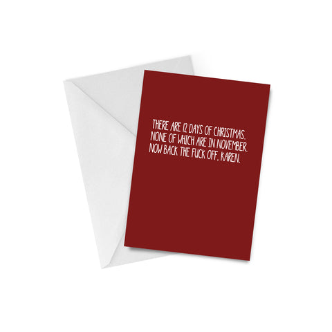 12 Days of Xmas Greeting Card