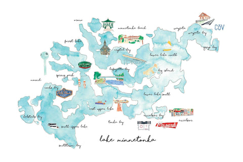 Custom Lake Watercolor Prints