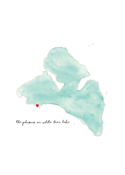 Custom Lake Watercolor Prints