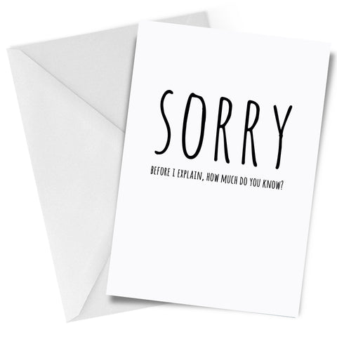 Before I Explain Greeting Card Apology
